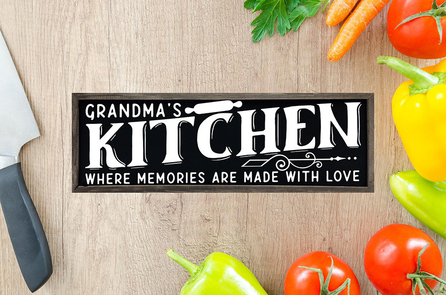 Grandma's Kitchen | Vintage Kitchen Sign SVG