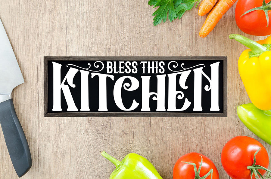 Bless This Kitchen - Vintage Kitchen Sign SVG