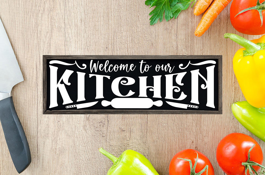 Welcome to Our Kitchen, Vintage Kitchen Sign SVG
