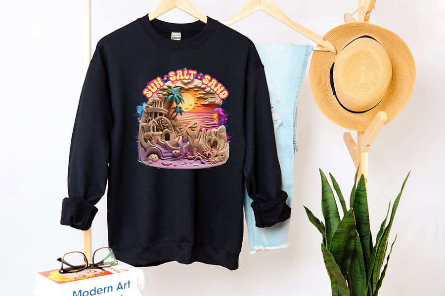 Sun Salt Sand PNG Sublimation Design