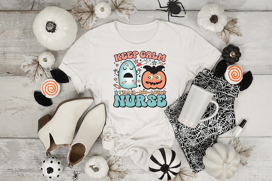 Keep Calm I'm a Fa-Boo-Lous Nurse PNG Sublimation