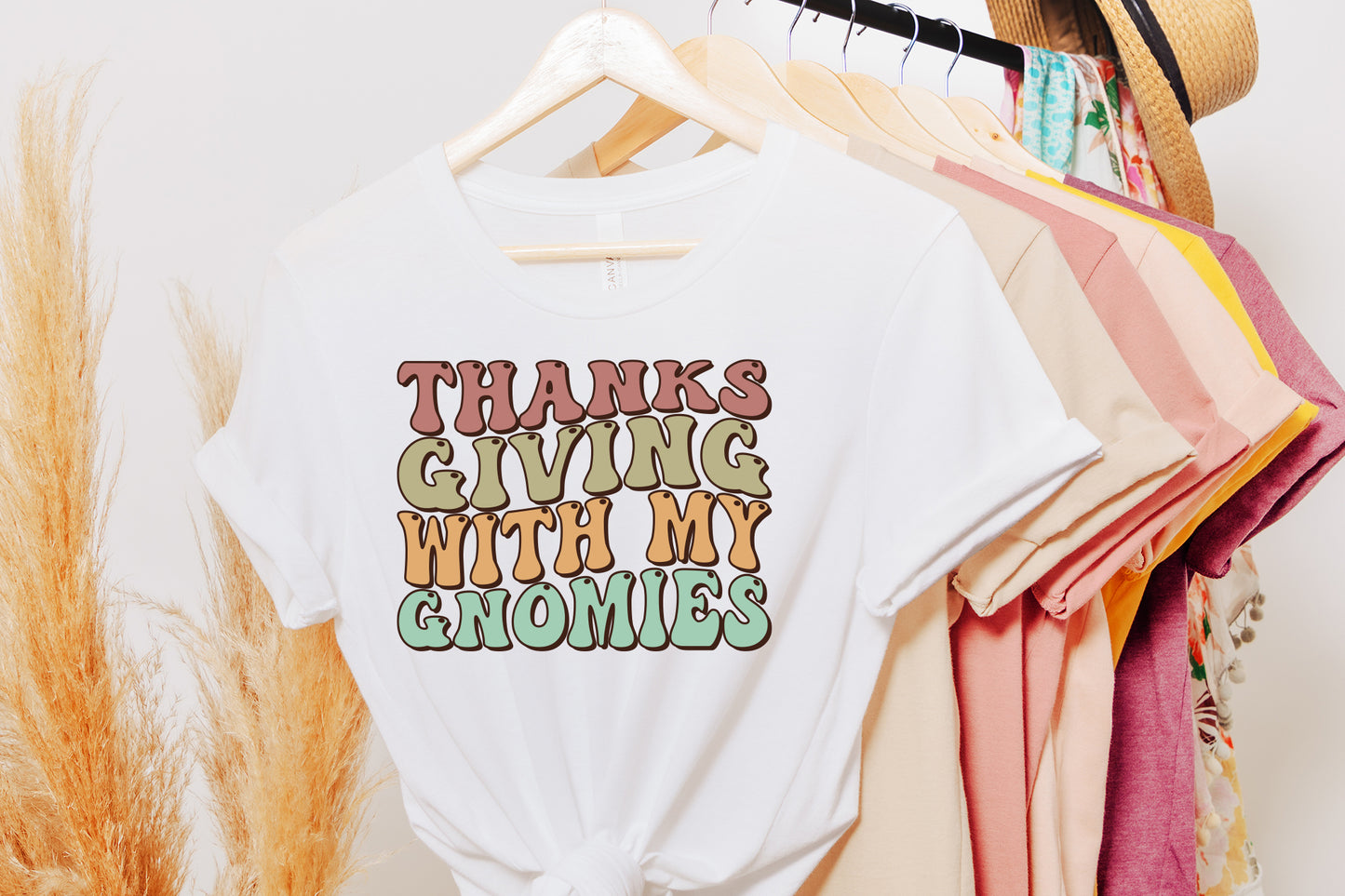 Thanks Giving with My Gnomies, Retro Thanksgiving PNG