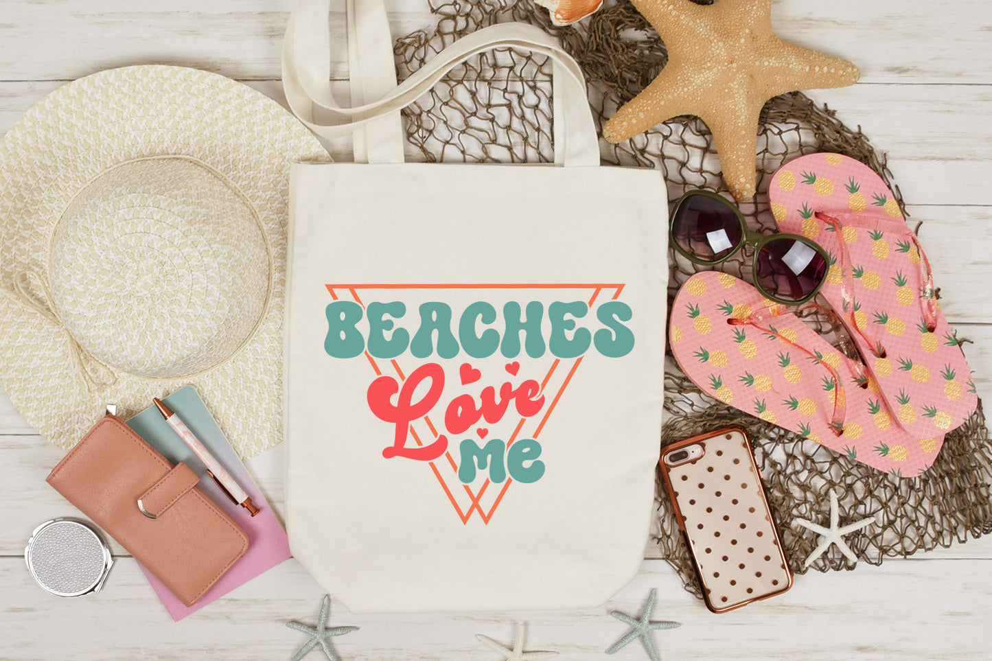 Retro Summer SVG - Beaches Love Me SVG