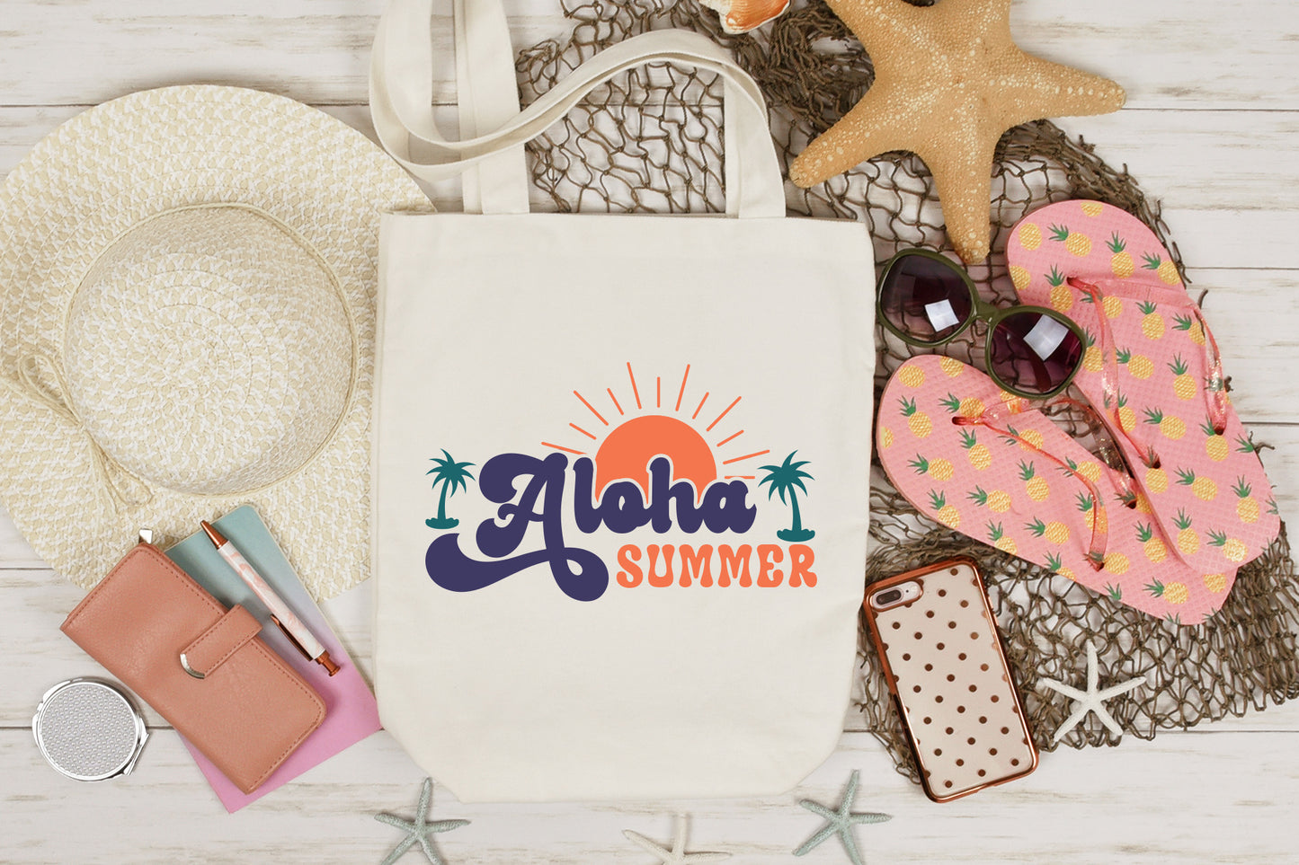 Retro Summer SVG, Aloha Summer SVG