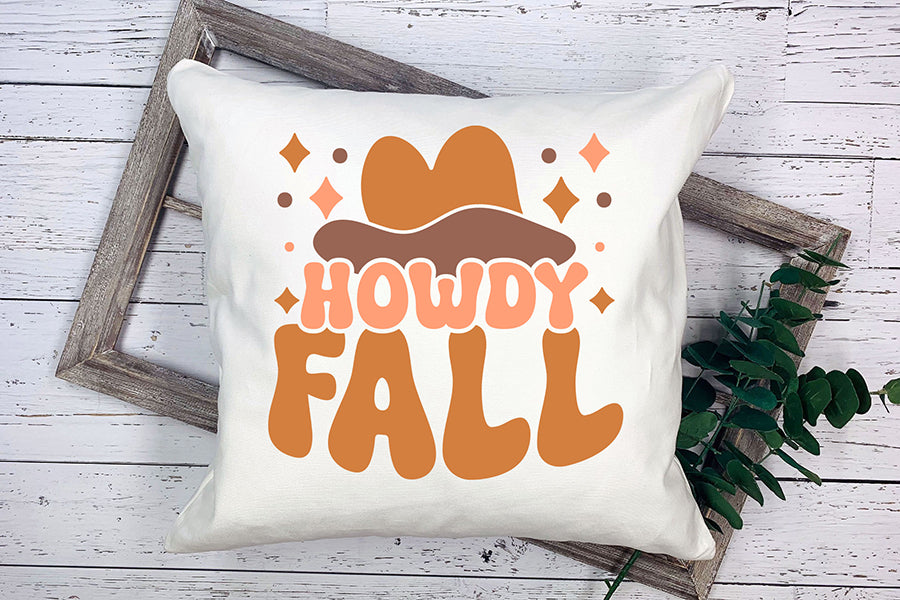 Retro Fall SVG, Howdy Fall Cut File