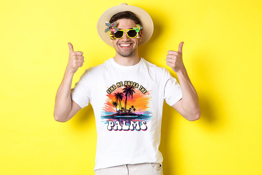 Find Me Under the Palms PNG Sublimation Design