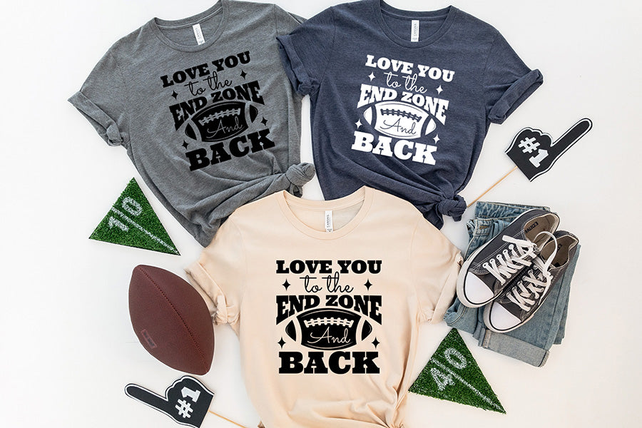 Love You to the End Zone and Back, Football SVG