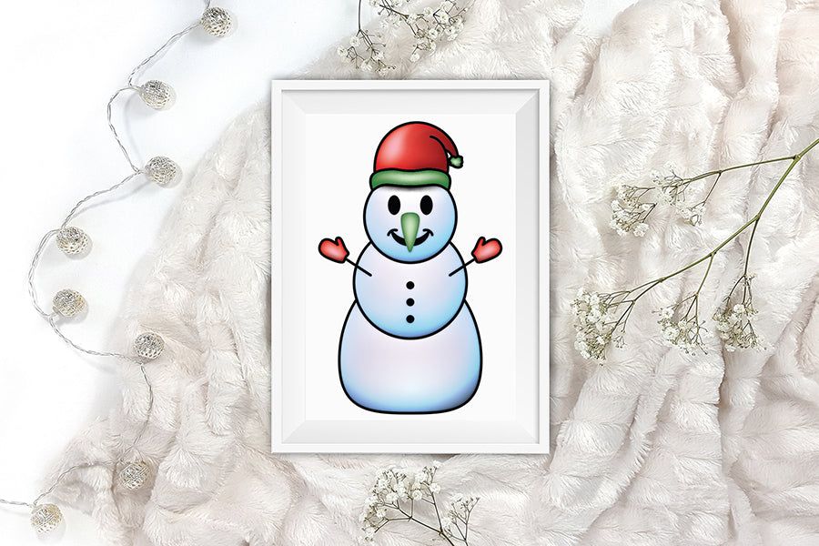 Christmas Snowman Clipart Bundle