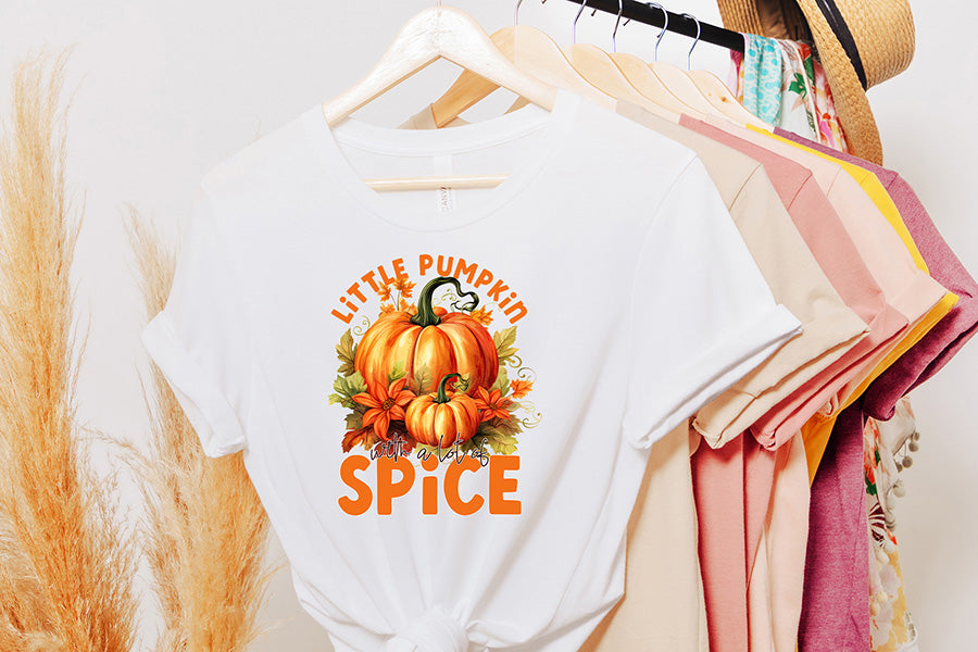 Thanksgiving PNG, Little Pumpkin with a Lot of Spice
