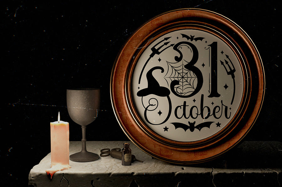 31 October SVG, Halloween Round Sign SVG