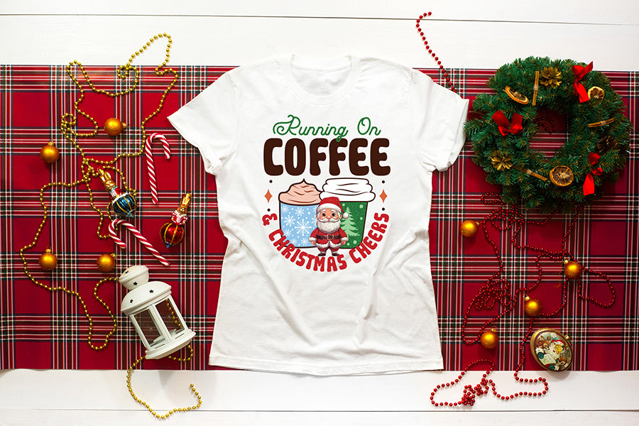Running on Coffee & Christmas Cheers Sublimation
