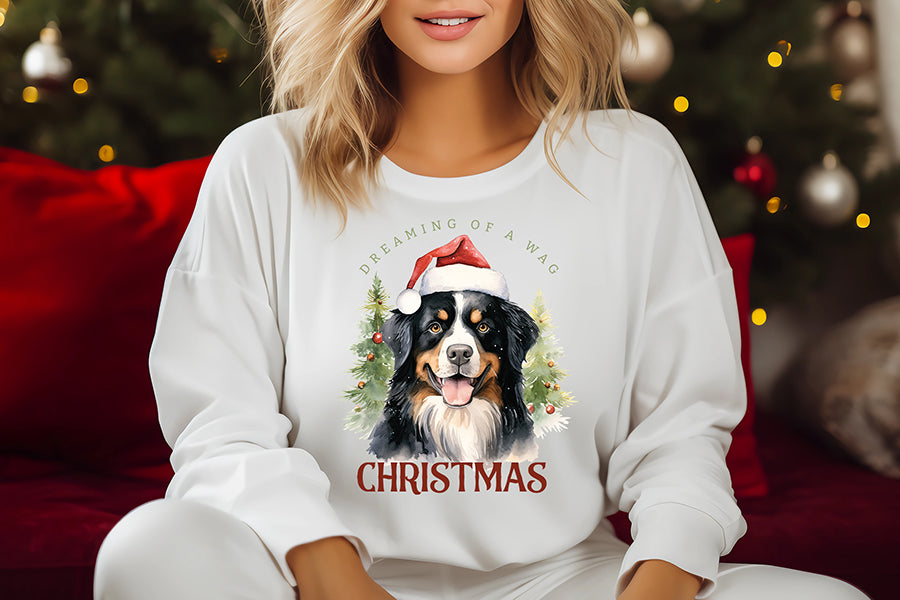 Dreaming of a Wag Christmas, Funny Dog Saying