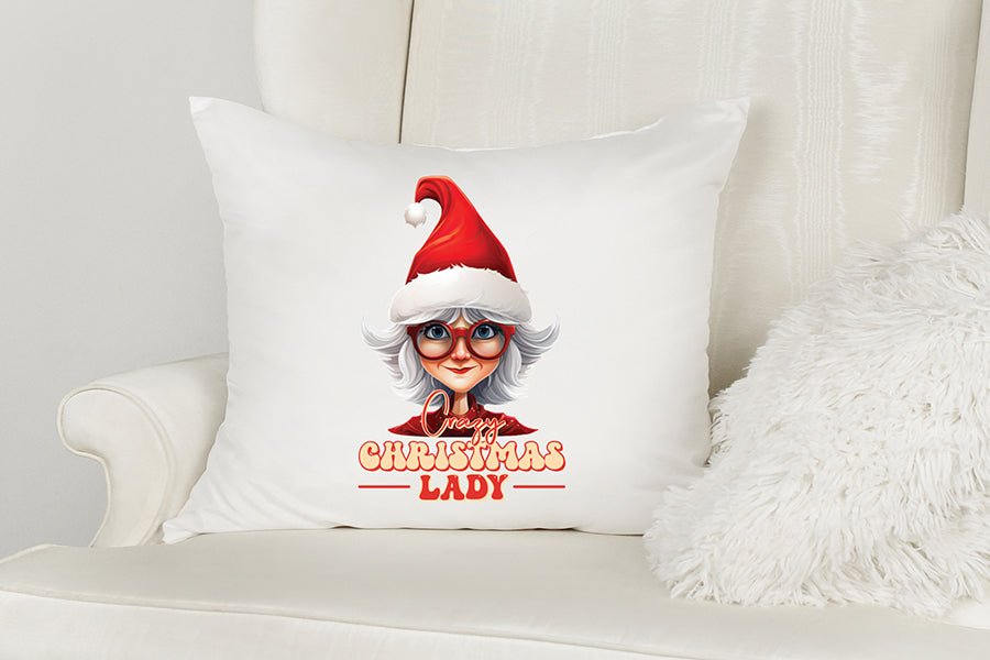 Crazy Christmas Lady PNG Sublimation