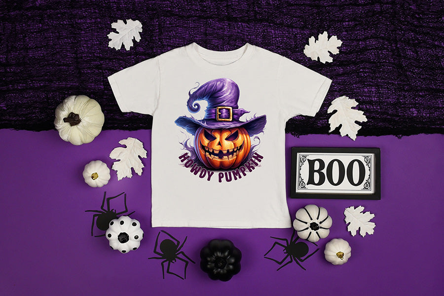 Halloween Sublimation Design, Howdy Pumpkin