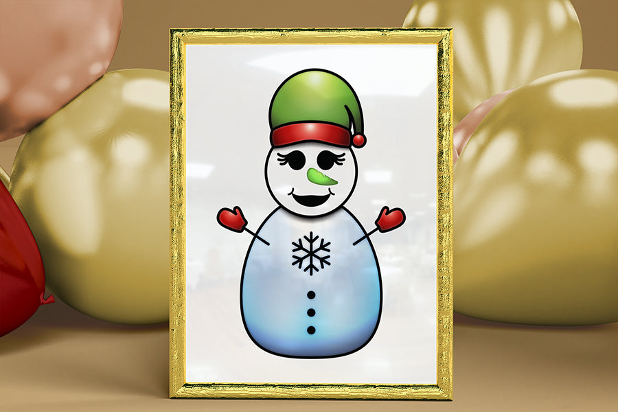 Christmas Snowman Clipart Bundle