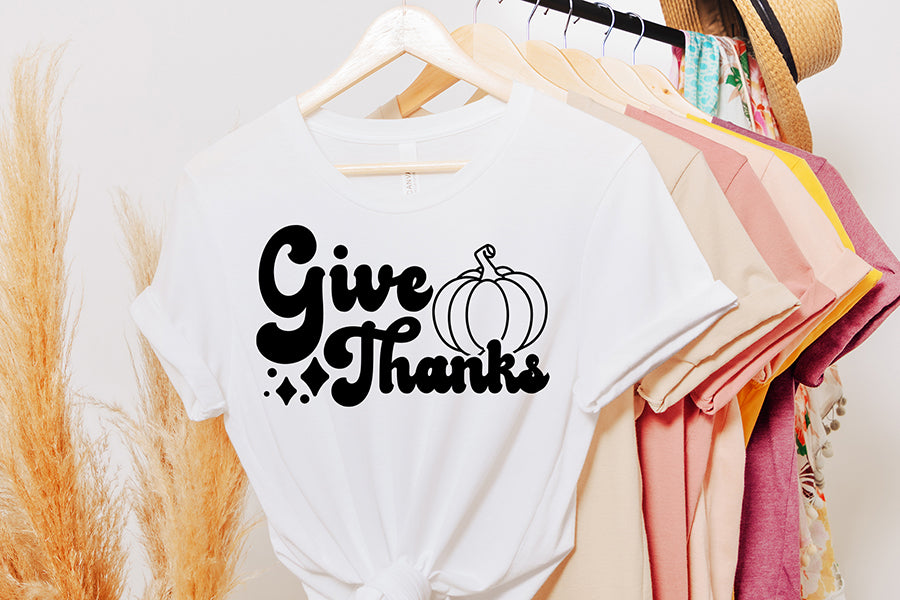Give Thanks SVG - Retro Thanksgiving SVG