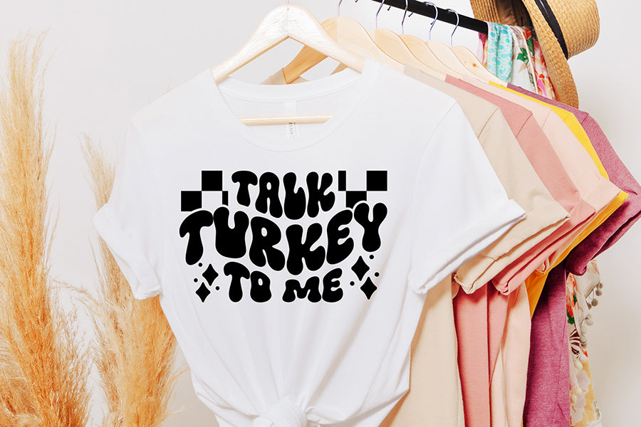 Talk Turkey to Me SVG | Retro Thanksgiving SVG