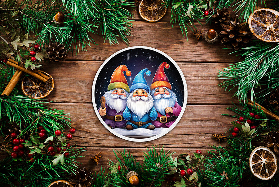 Christmas Gnome Round Sublimation Bundle