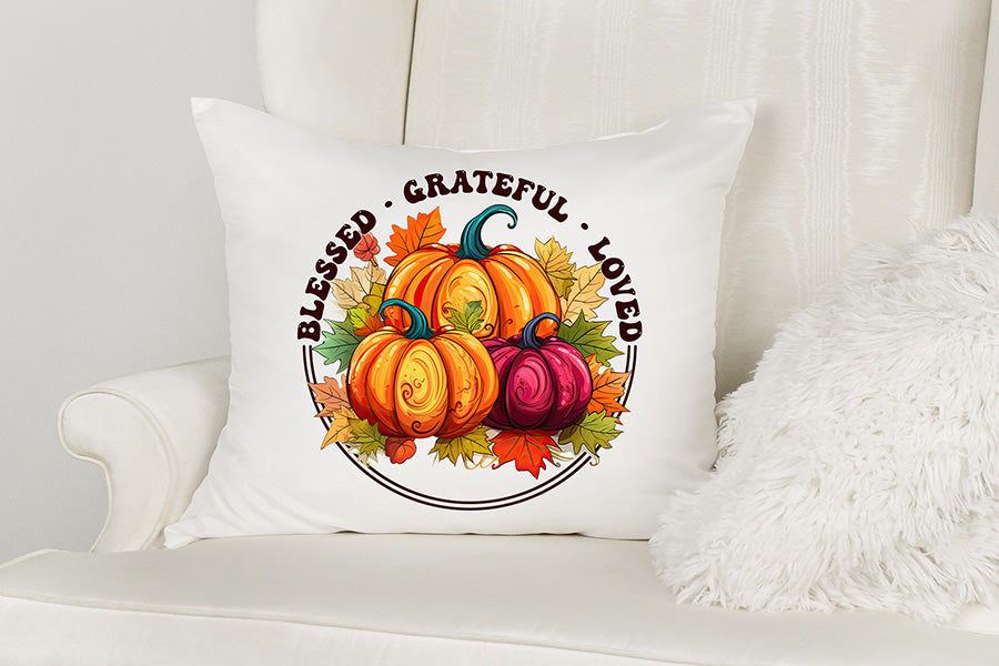 Blessed Grateful Loved | Thanksgiving Sublimation Design