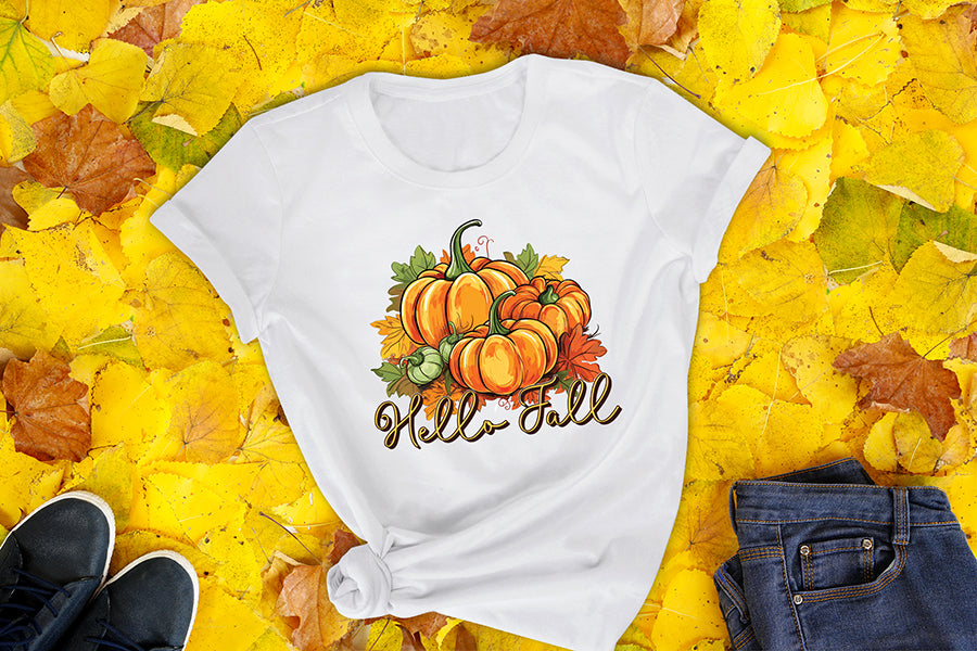 Fall Sublimation Design - Hello Fall PNG
