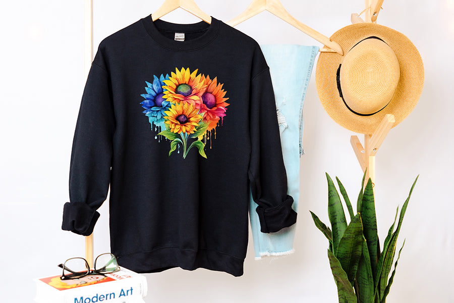 Watercolor Sunflower Sublimation Clipart Bundle
