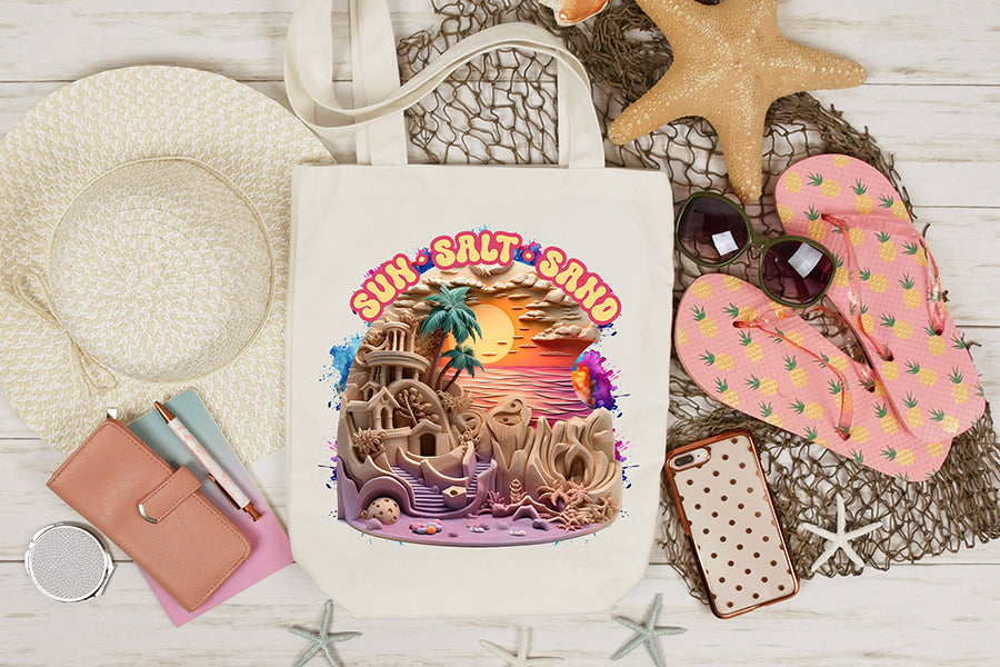 Sun Salt Sand PNG Sublimation Design
