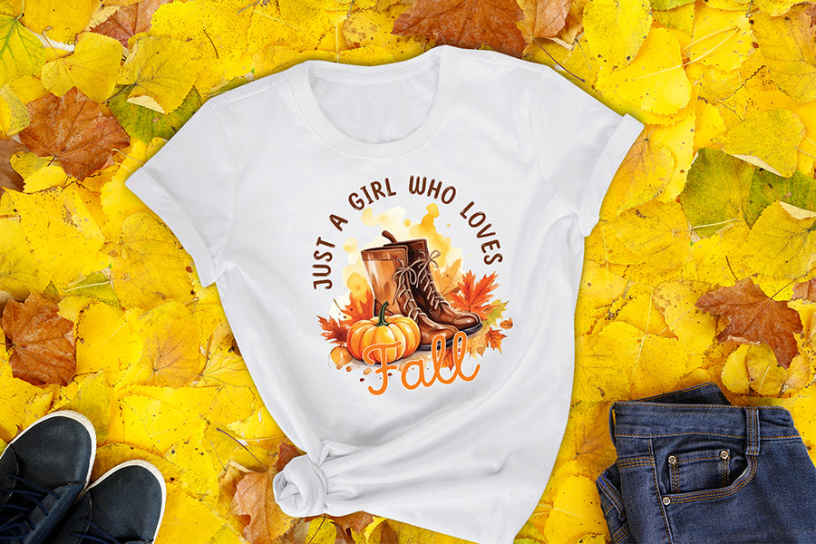 Fall Sublimation Design | Just a Girl Who Loves Fall