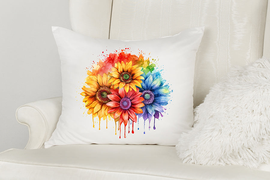 Watercolor Sunflower Sublimation Clipart Bundle