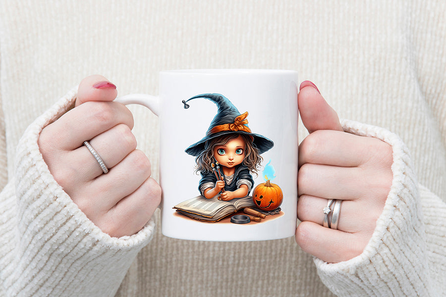 Cute Little Witch Halloween Sublimation Bundle