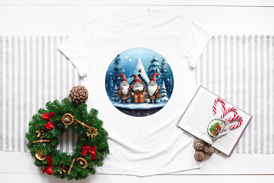 Christmas Gnome Round Sublimation Bundle