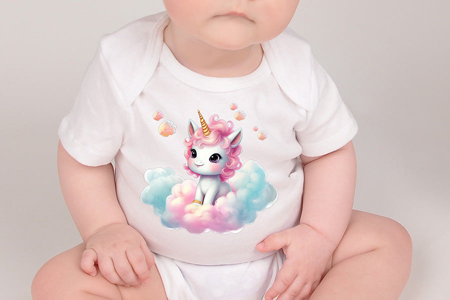 Cute Baby Unicorn Sublimation Clipart Bundle