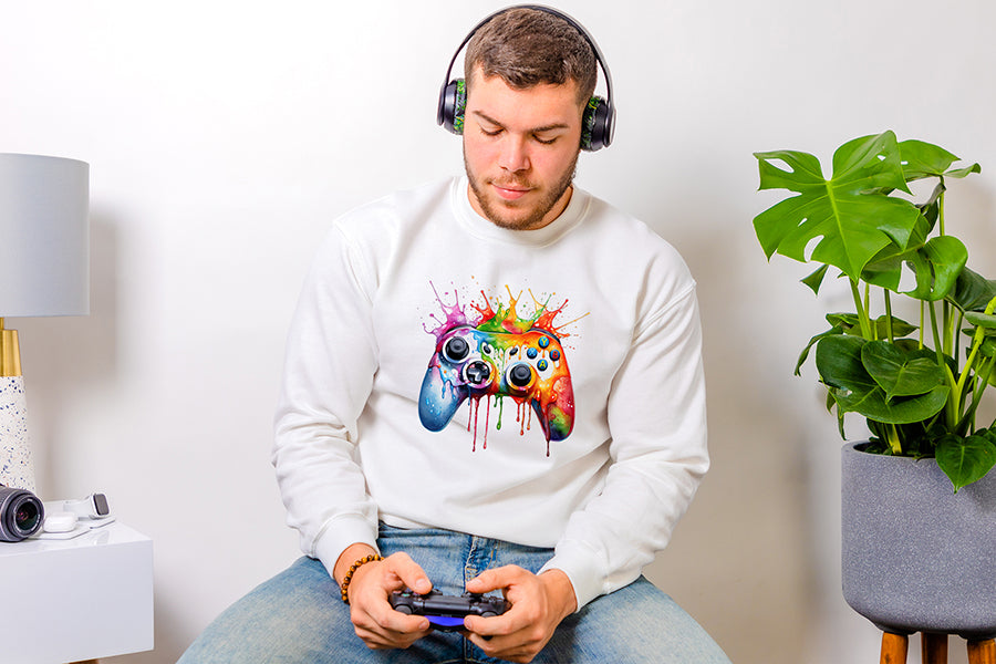 Melting Gaming Controller Watercolor Sublimation