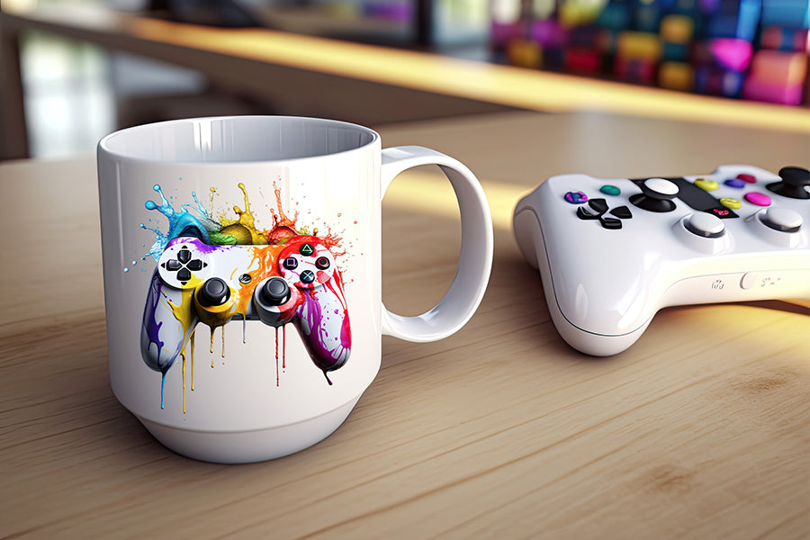 Melting Gaming Controller Watercolor Sublimation