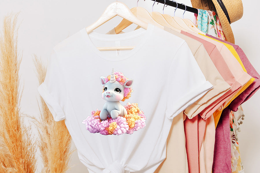 Cute Baby Unicorn Sublimation Clipart Bundle