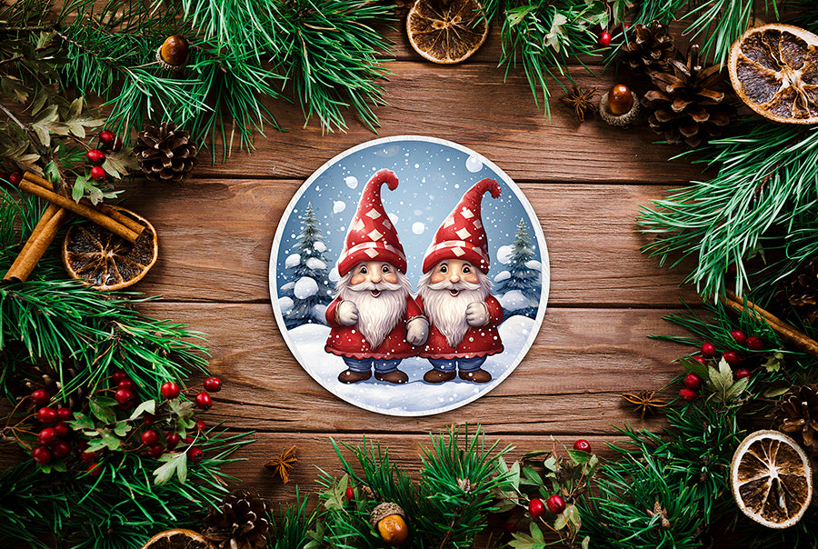Christmas Gnome Round Sublimation Bundle