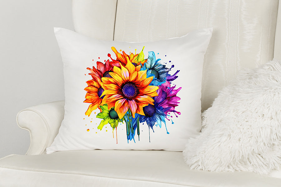 Watercolor Sunflower Sublimation Clipart Bundle