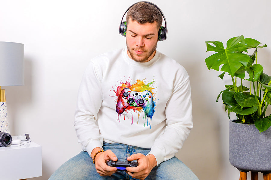 Melting Gaming Controller Watercolor Sublimation