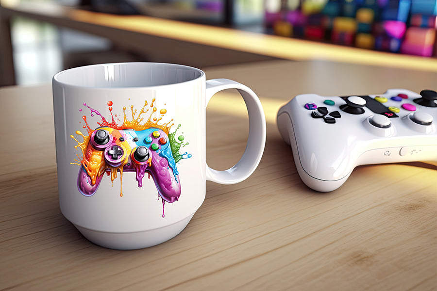 Melting Gaming Controller Watercolor Sublimation