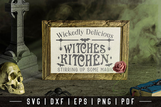 Halloween Kitchen Sign SVG Cut File