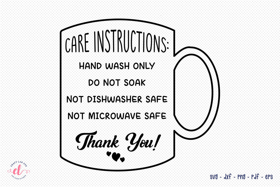 Printable Care Instruction Cards - SVG Bundle