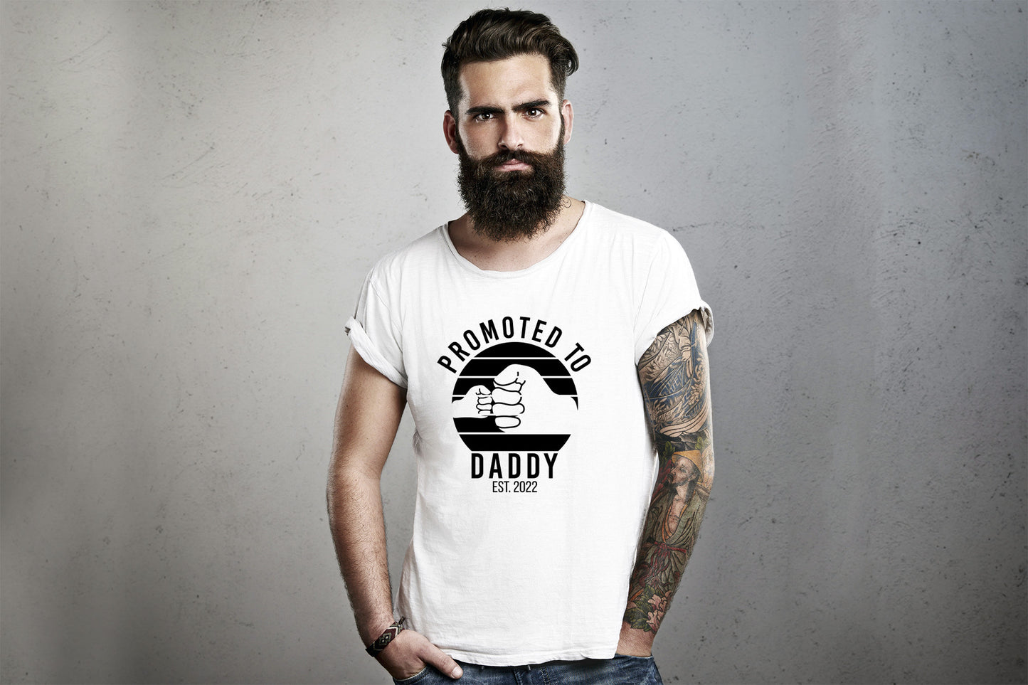 Promoted to Daddy Est 2025, Father's Day SVG Cut File