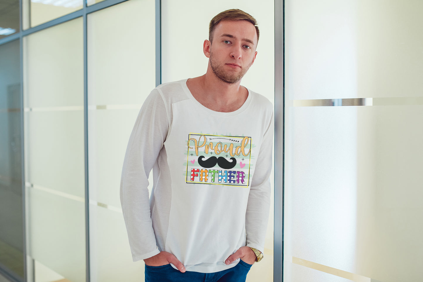 Proud Father Sublimation Transfer Design PNG