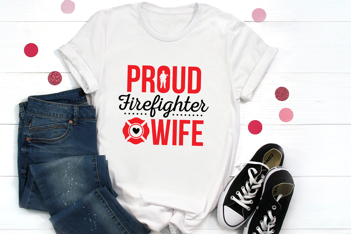 Proud Firefighter Wife SVG Cut File