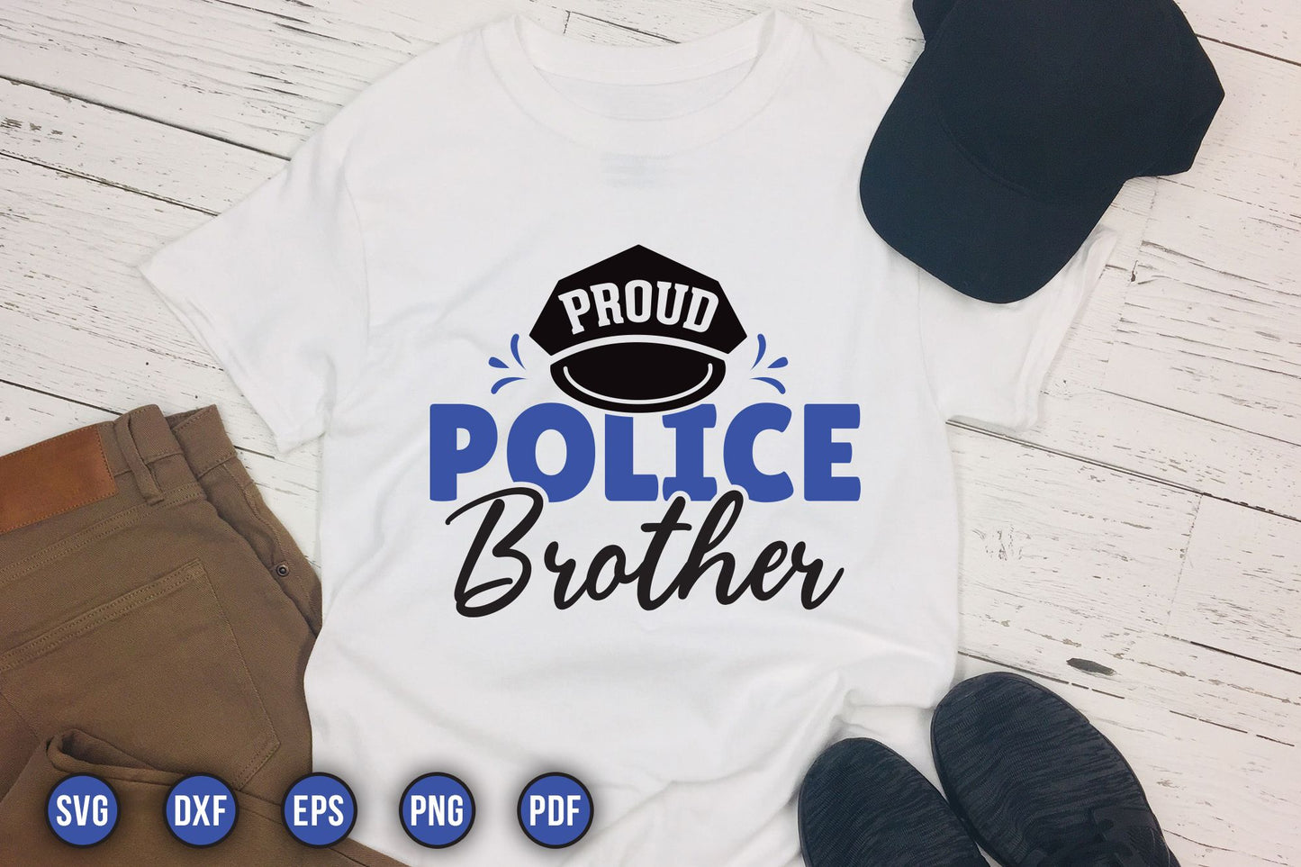 Proud Police Brother SVG Design