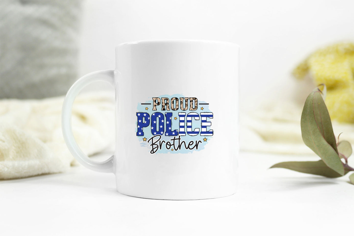 Proud Police Brother Sublimation Design