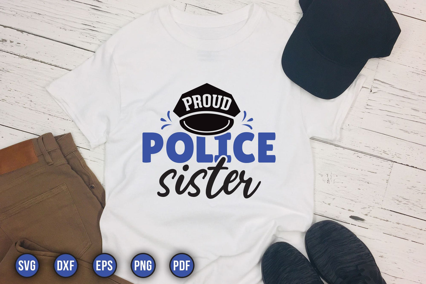 Proud Police Sister Cut File SVG