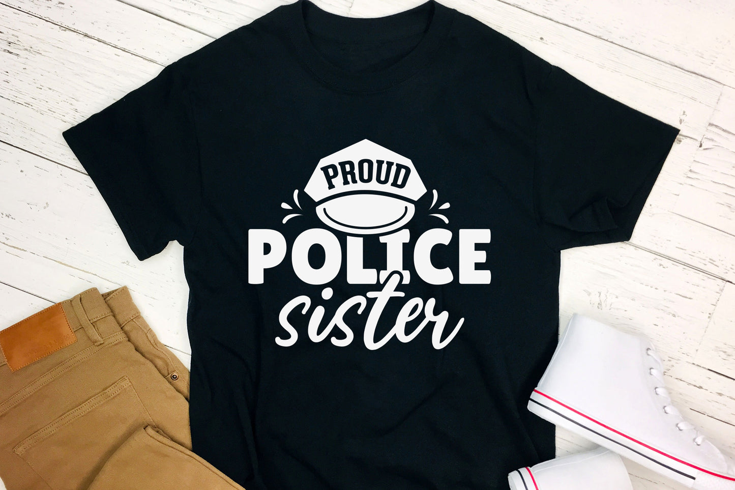 Proud Police Sister Cut File SVG