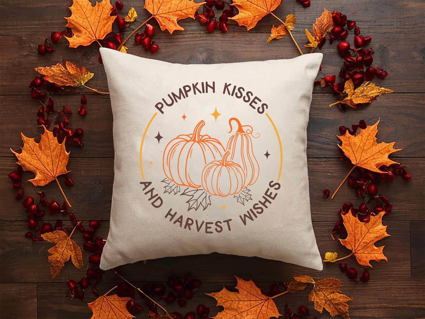 Pumpkin Kissed and Harvest Wishes - Thanksgiving SVG