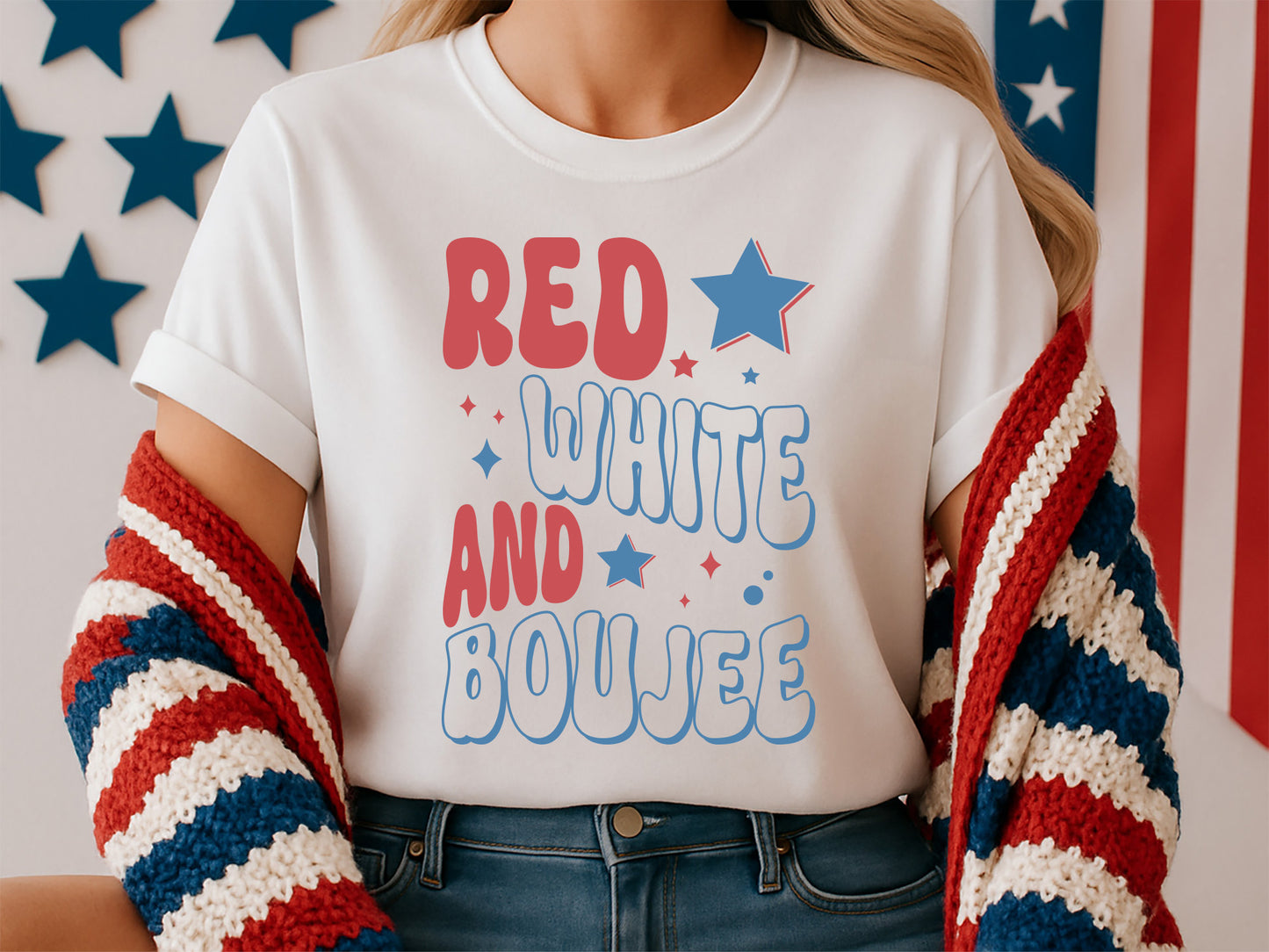 Red White and Boujee, Fourth of July SVG