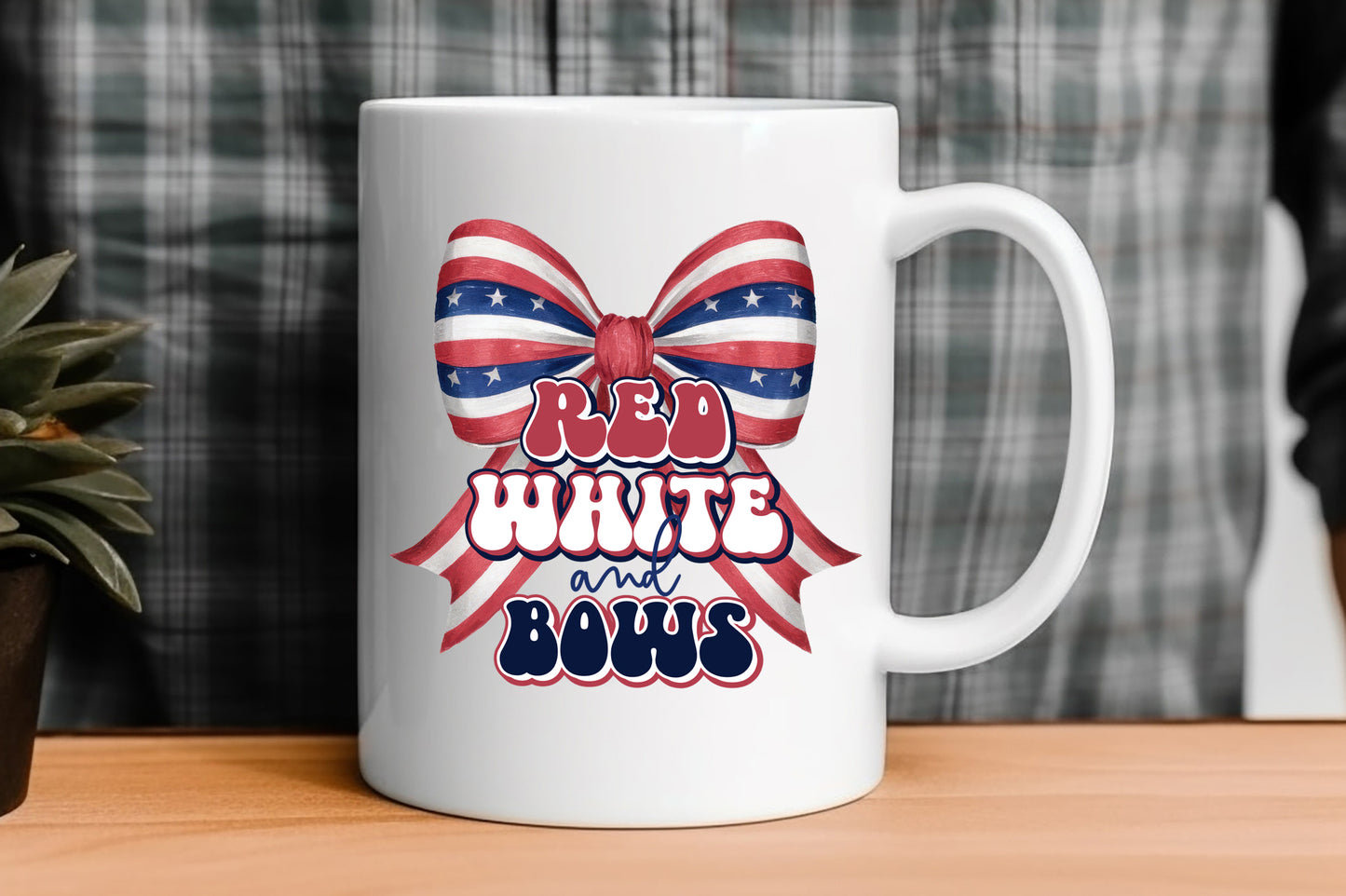 Red White and Bows, 4th of July Bow Sublimation